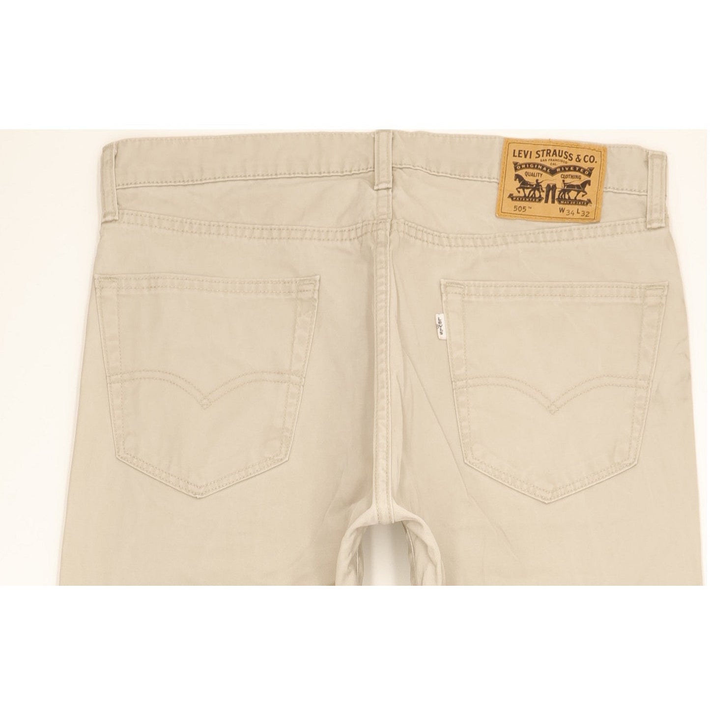 Levi's 505 Men Beige Straight Regular Jeans W34 L31
