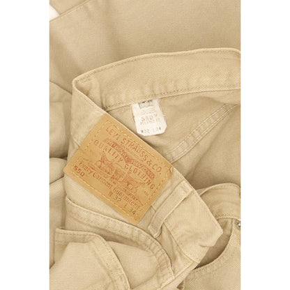 Levi's 550 Men Beige Straight Relaxed Jeans W32 L33