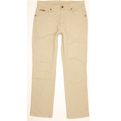 Wrangler Arizona Men Beige Straight Regular Stretch Jeans W33 L30