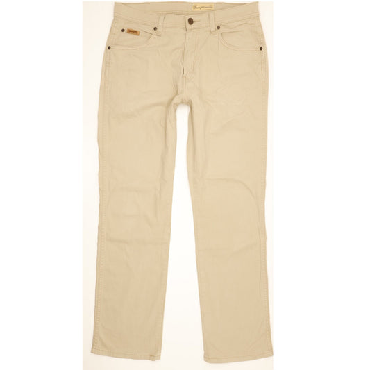 Wrangler Arizona Men Beige Straight Regular Stretch Jeans W33 L30