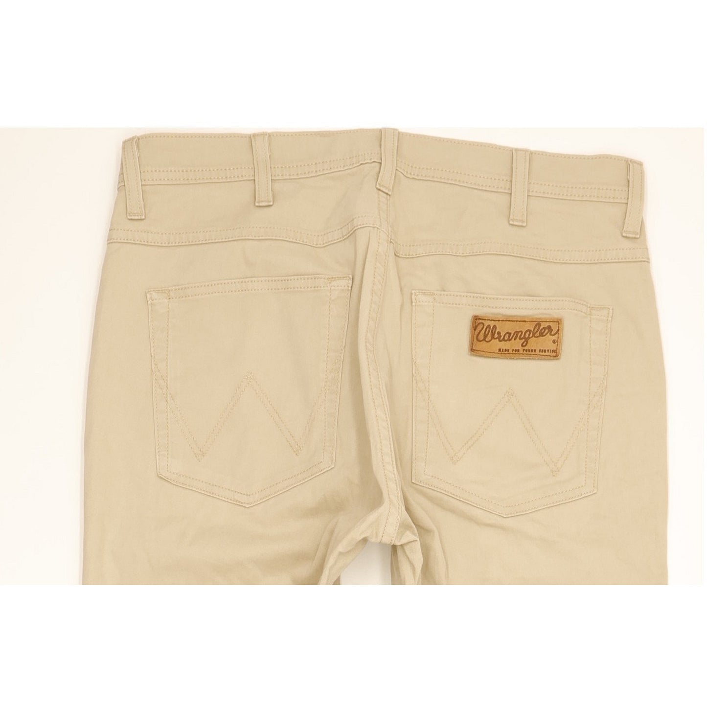 Wrangler Arizona Men Beige Straight Regular Stretch Jeans W33 L30