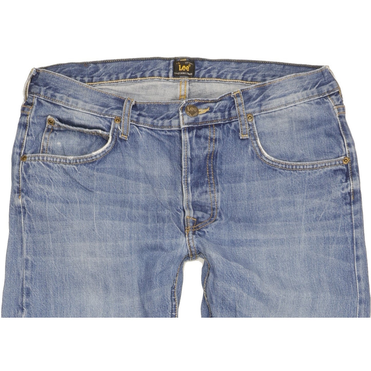 Lee Daren Men Blue Straight Slim Jeans W33 L31