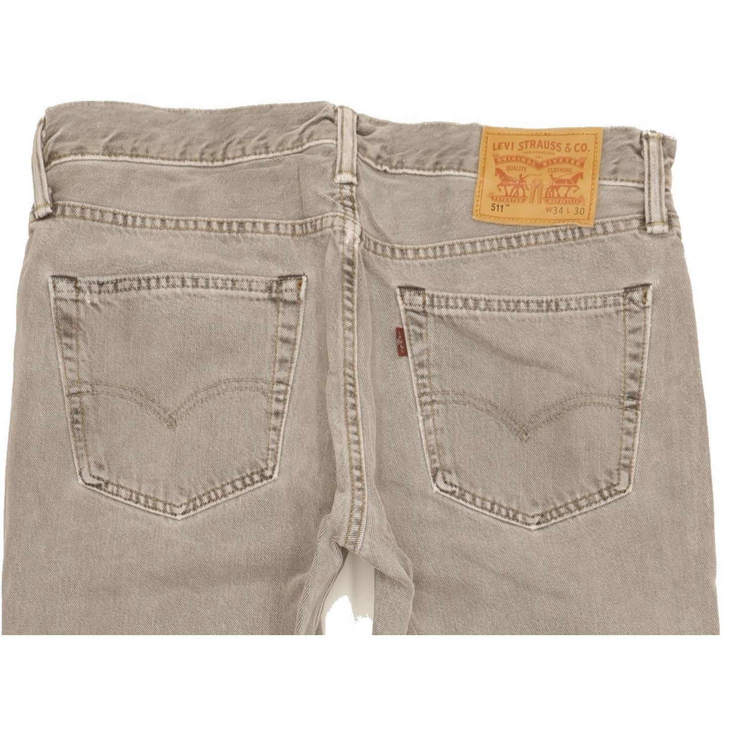 Levi's 511 Men Grey Straight Slim Jeans W34 L30