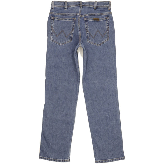 Wrangler Men Blue Straight Regular Stretch Jeans W33 L31