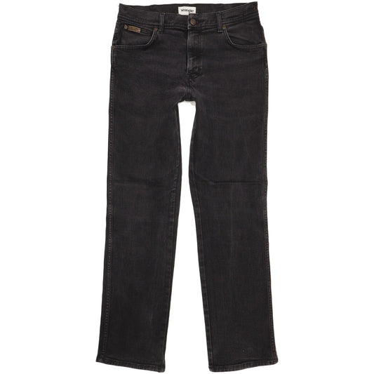 Wrangler Texas Men Black Straight Regular Stretch Jeans W32 L32