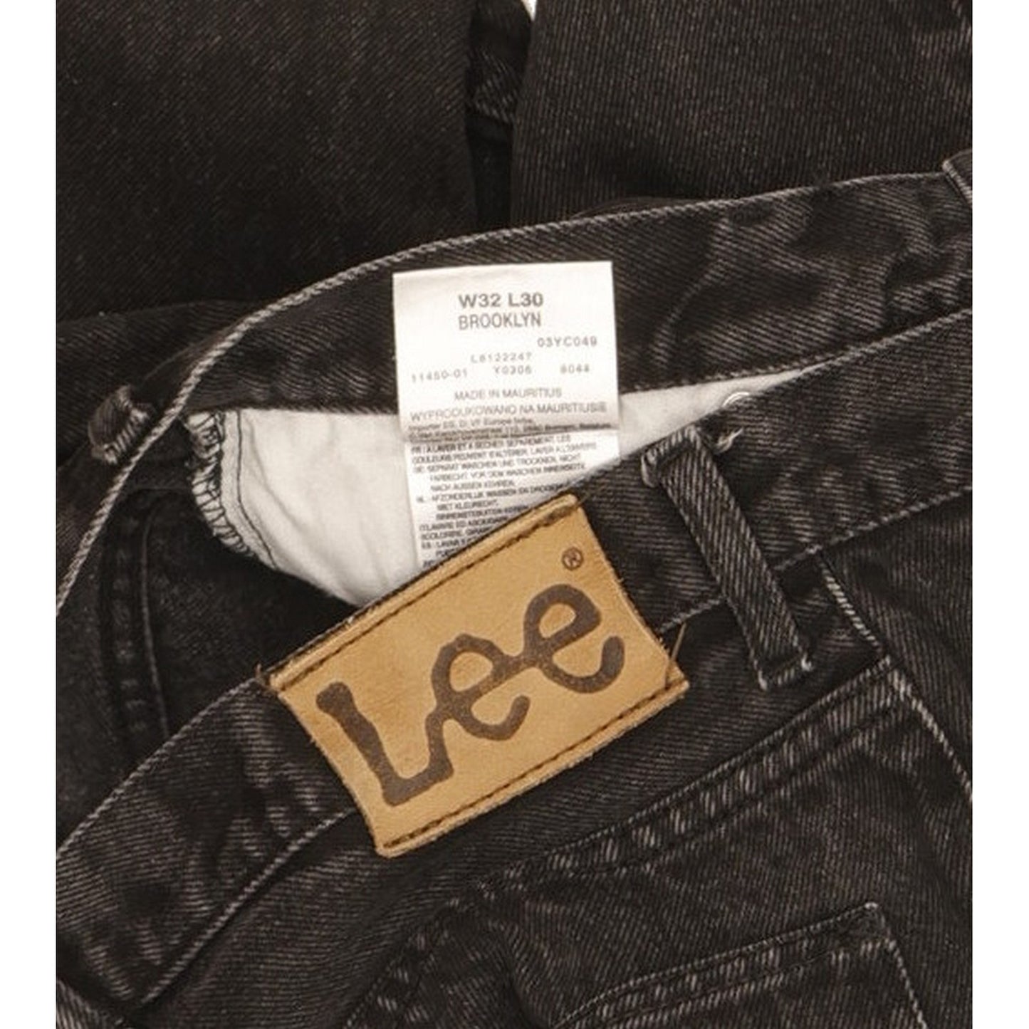 Lee Brooklyn Men Black Straight Regular Jeans W32 L28