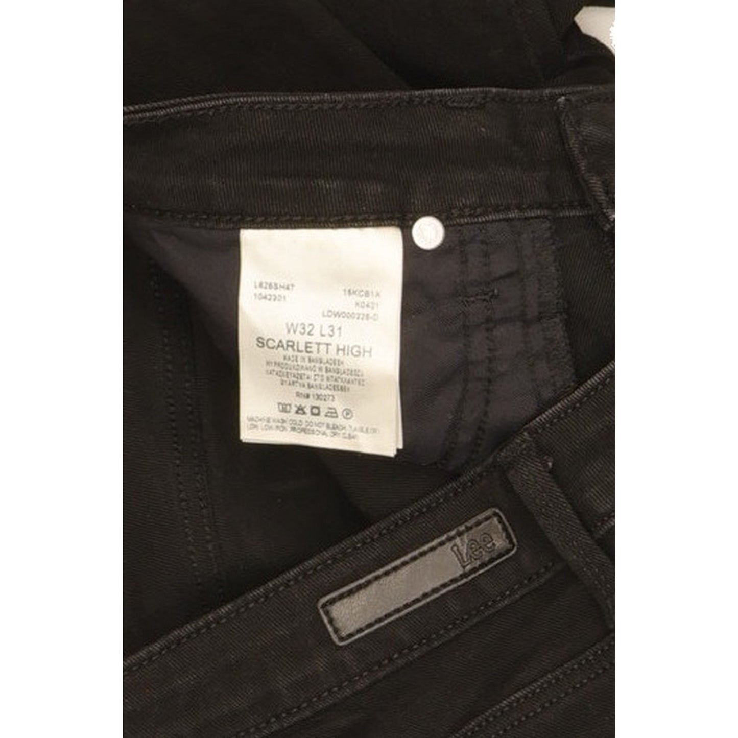 Lee Scarlett Black Skinny Slim Stretch Jeans High Waisted W32 L28