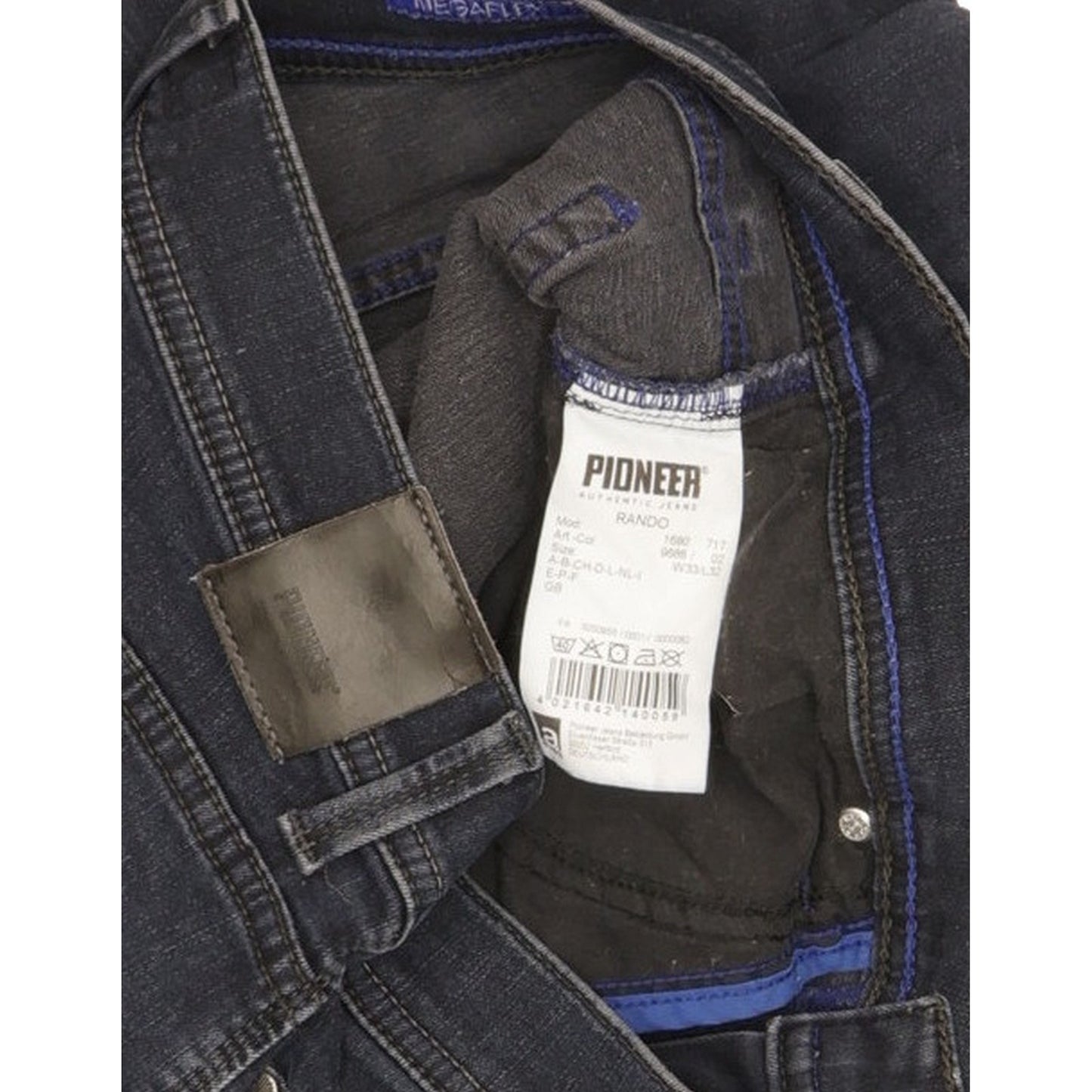 Pioneer Rando Men Blue Straight Regular Stretch Jeans W33 L31