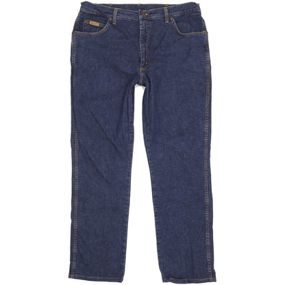 Wrangler Texas Men Blue Straight Regular Stretch Jeans W38 L31