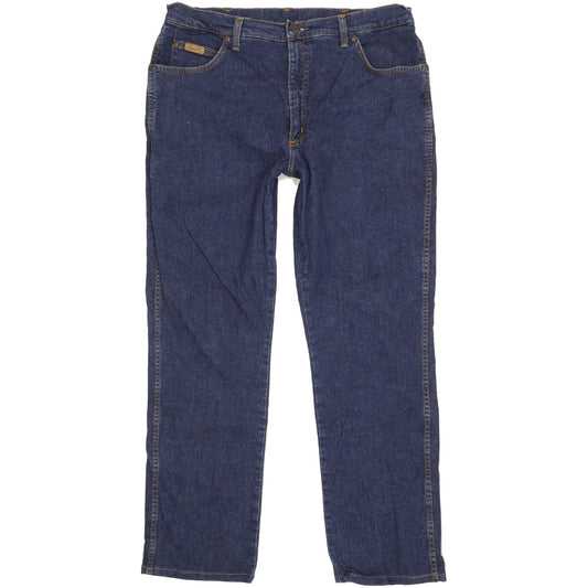 Wrangler Texas Men Blue Straight Regular Stretch Jeans W38 L31