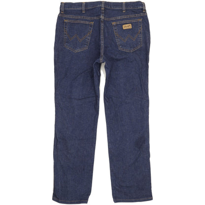 Wrangler Texas Men Blue Straight Regular Stretch Jeans W38 L31