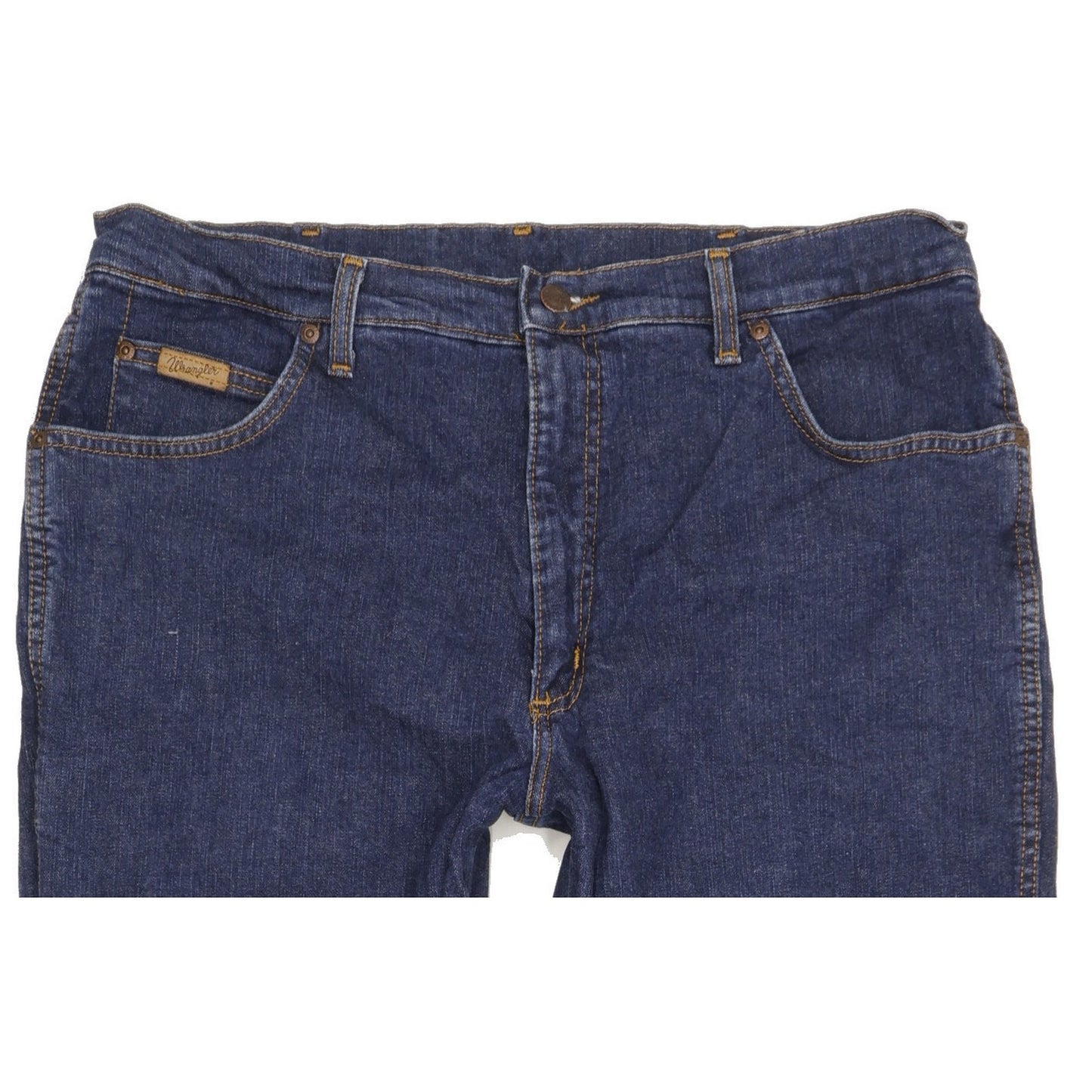 Wrangler Texas Men Blue Straight Regular Stretch Jeans W38 L31