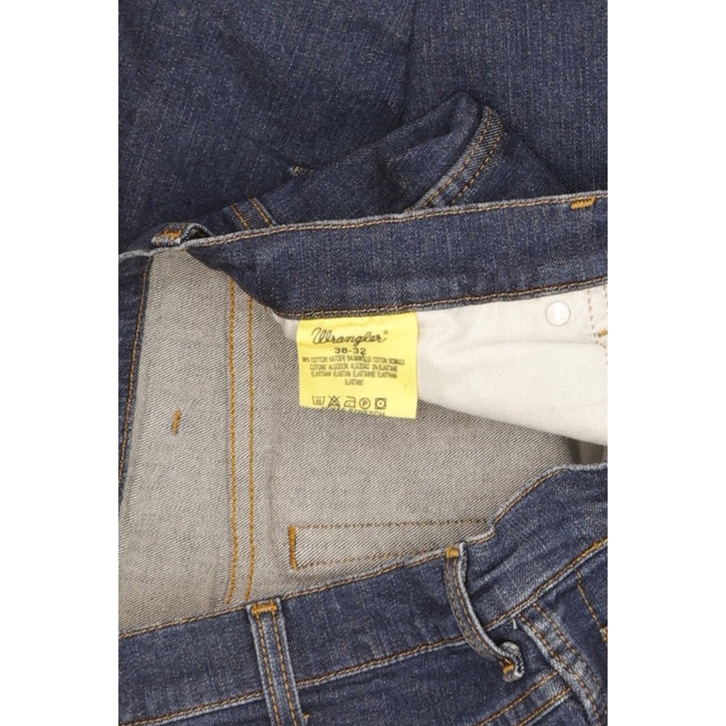Wrangler Texas Men Blue Straight Regular Stretch Jeans W38 L31