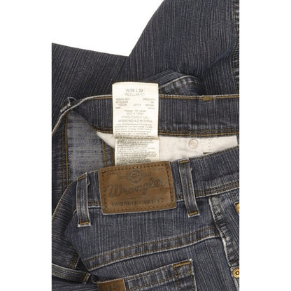 Wrangler Durable Quality Men Blue Straight Regular Stretch Jeans W36 L31