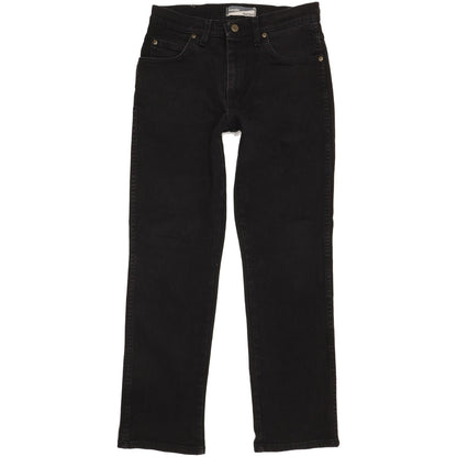 Wrangler Durable Quality Men Black Straight Regular Stretch Jeans W31 L30