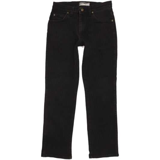 Wrangler Durable Quality Men Black Straight Regular Stretch Jeans W31 L30