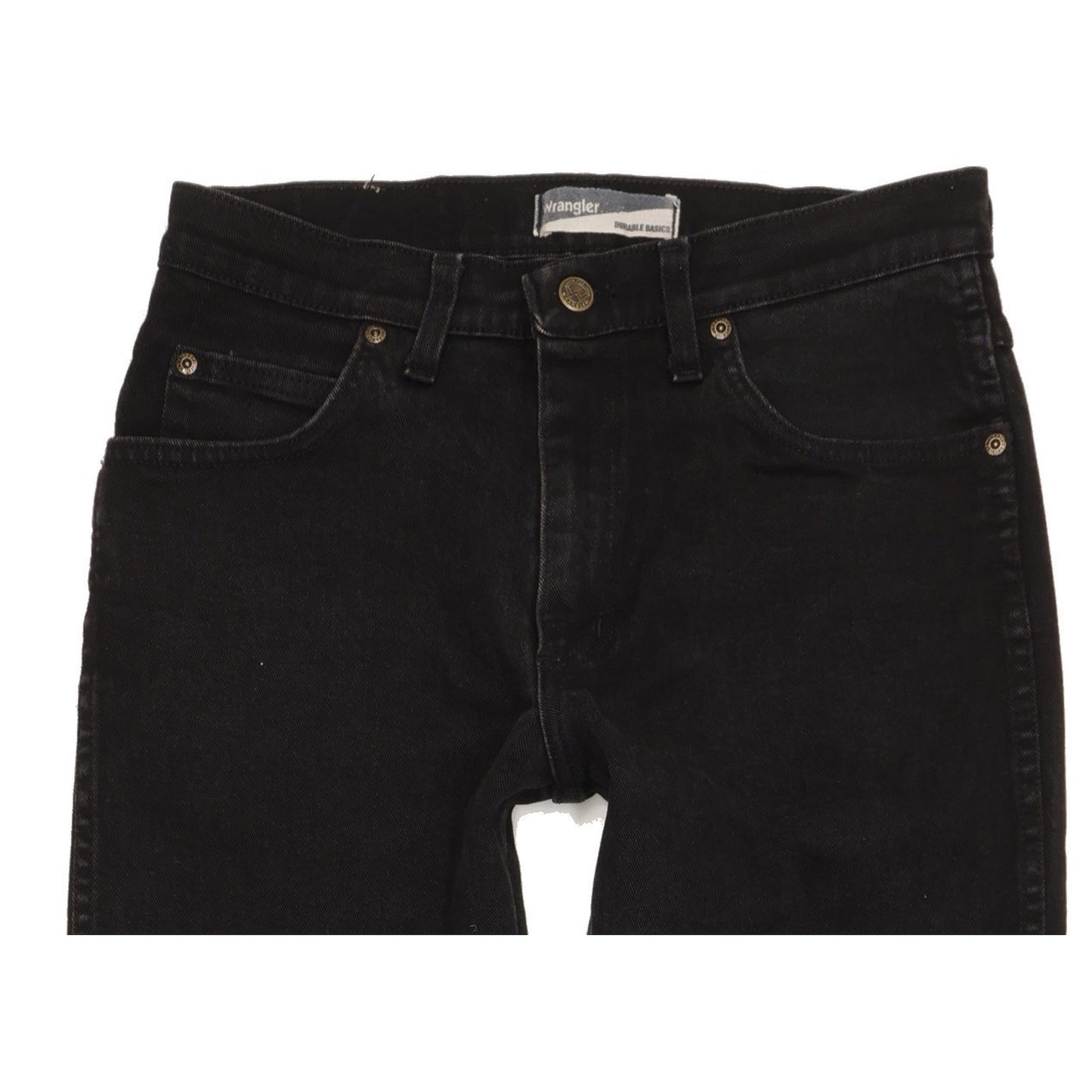 Wrangler Durable Quality Men Black Straight Regular Stretch Jeans W31 L30