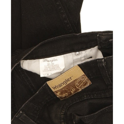 Wrangler Durable Quality Men Black Straight Regular Stretch Jeans W31 L30