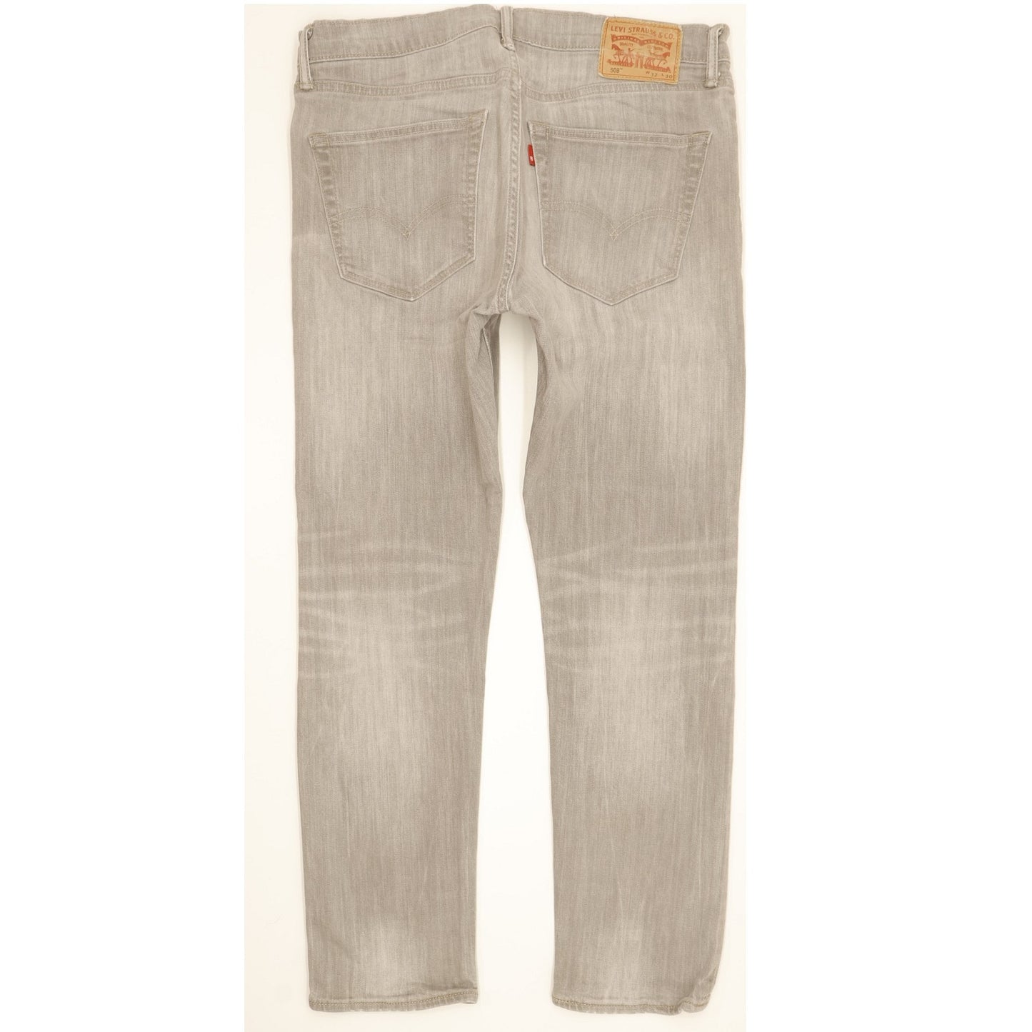 Levi's 508 Men Grey Straight Slim Stretch Jeans W32 L28