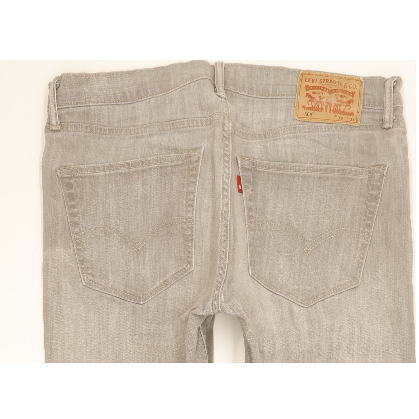 Levi's 508 Men Grey Straight Slim Stretch Jeans W32 L28