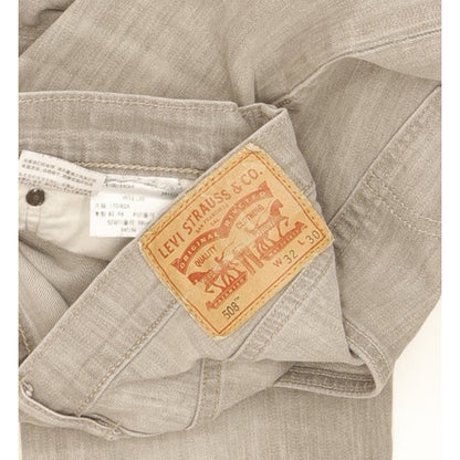 Levi's 508 Men Grey Straight Slim Stretch Jeans W32 L28