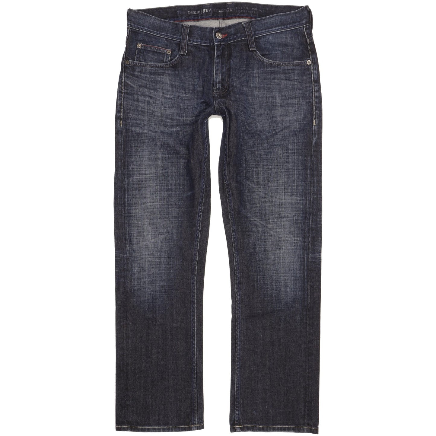 Mustang New Oregon Men Navy Straight Slim Jeans W34 L31