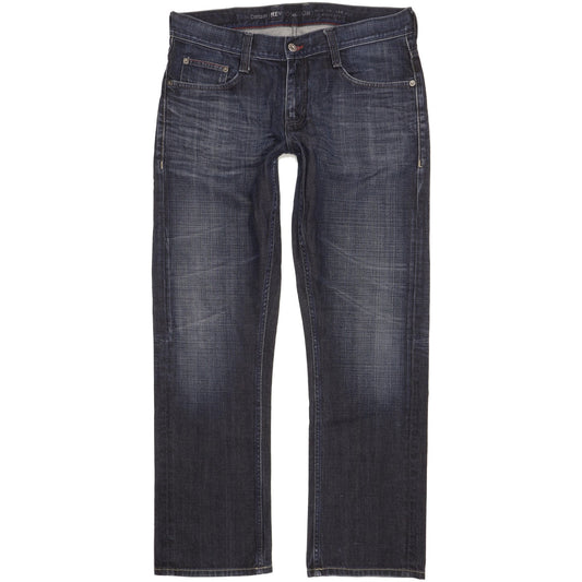 Mustang New Oregon Men Navy Straight Slim Jeans W34 L31