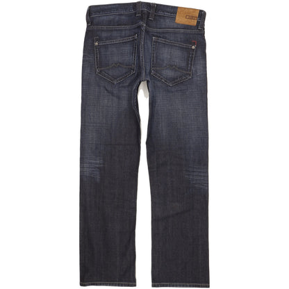 Mustang New Oregon Men Navy Straight Slim Jeans W34 L31
