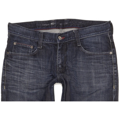 Mustang New Oregon Men Navy Straight Slim Jeans W34 L31