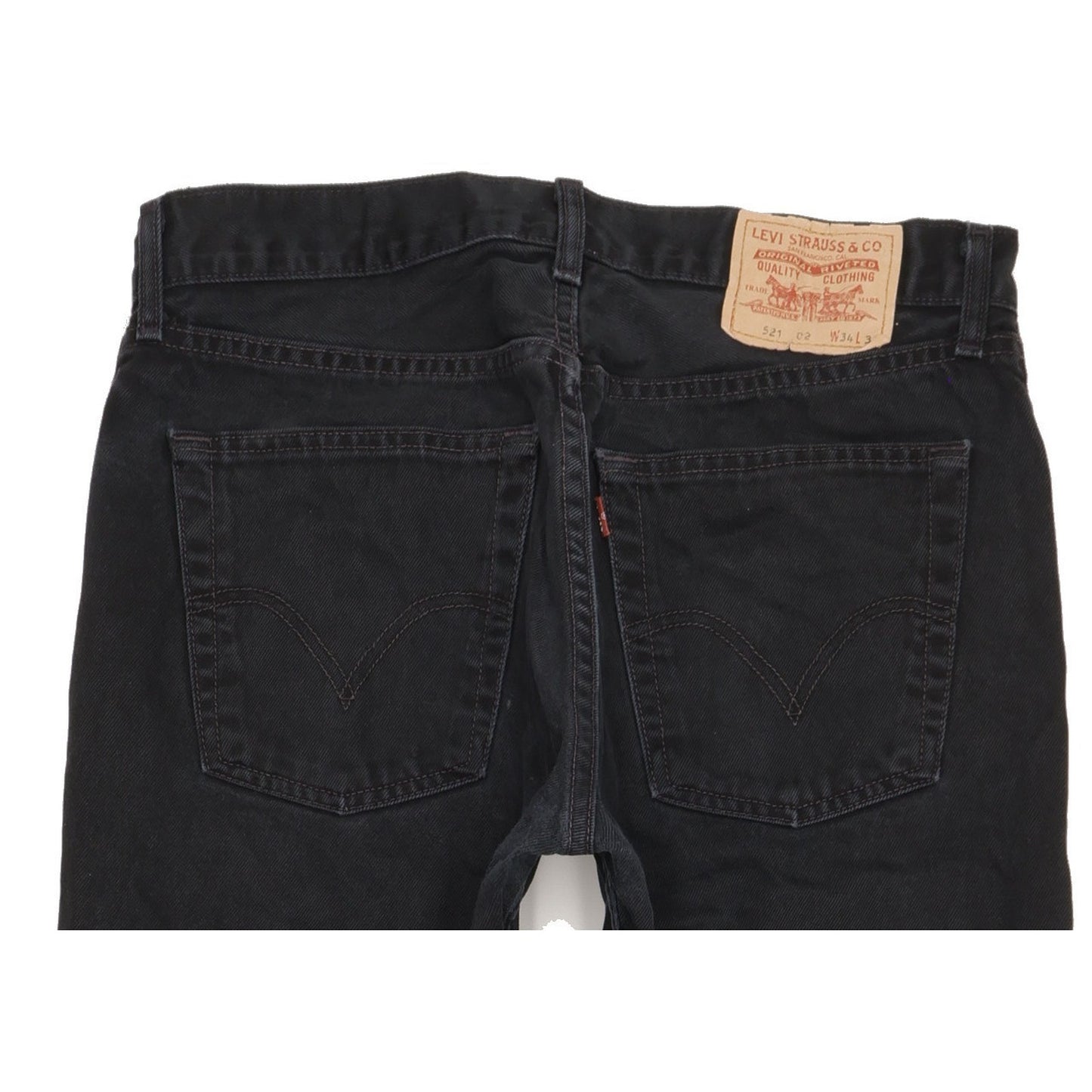Levi's 521 Men Black Straight Regular Jeans W34 L32