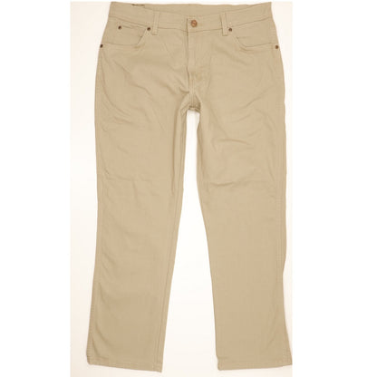 Wrangler Durable Quality Men Beige Straight Regular Stretch Jeans W36 L30