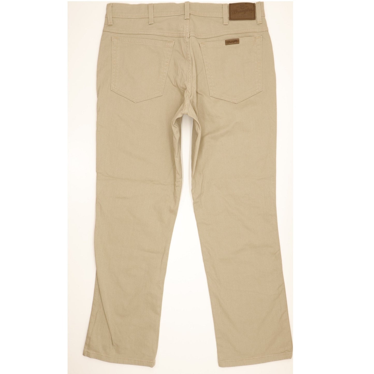 Wrangler Durable Quality Men Beige Straight Regular Stretch Jeans W36 L30