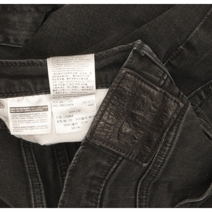 Levi's 511 Men Black Straight Slim Stretch Jeans W34 L29