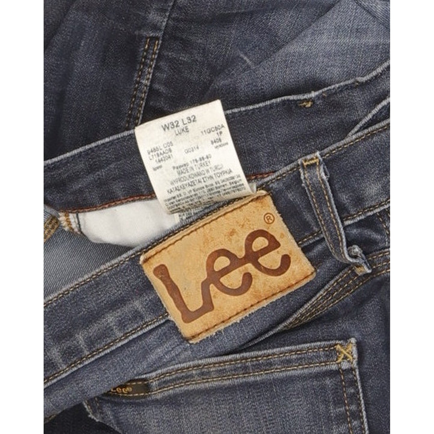 Lee Luke Men Blue Skinny Slim Stretch Jeans W32 L32