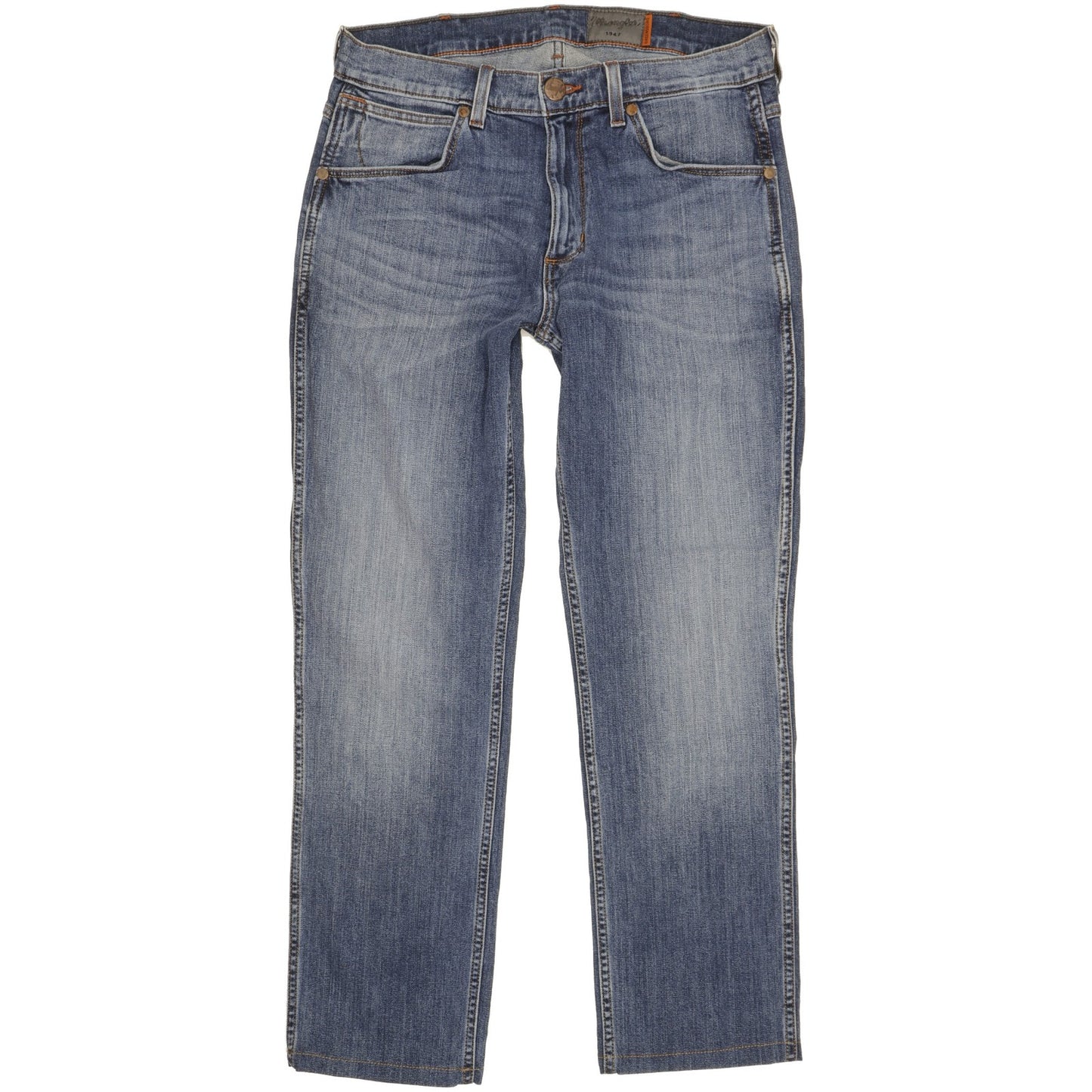 Wrangler Greensboro Men Blue Straight Regular Stretch Jeans W32 L28