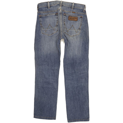 Wrangler Greensboro Men Blue Straight Regular Stretch Jeans W32 L28