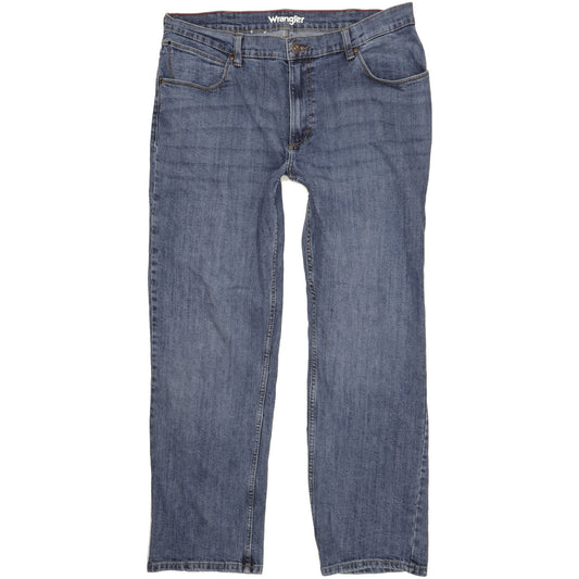 Wrangler Men Blue Straight Regular Stretch Jeans W38 L31