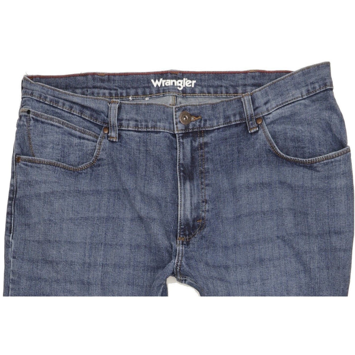 Wrangler Men Blue Straight Regular Stretch Jeans W38 L31
