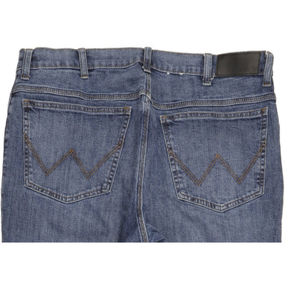 Wrangler Men Blue Straight Regular Stretch Jeans W38 L31