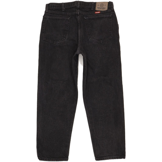 Wrangler Men Black Straight Regular Jeans W36 L29