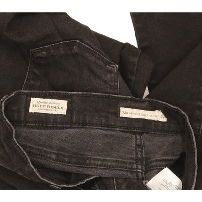 Levi's 720 Women Black Skinny Slim Stretch Jeans W29 L33