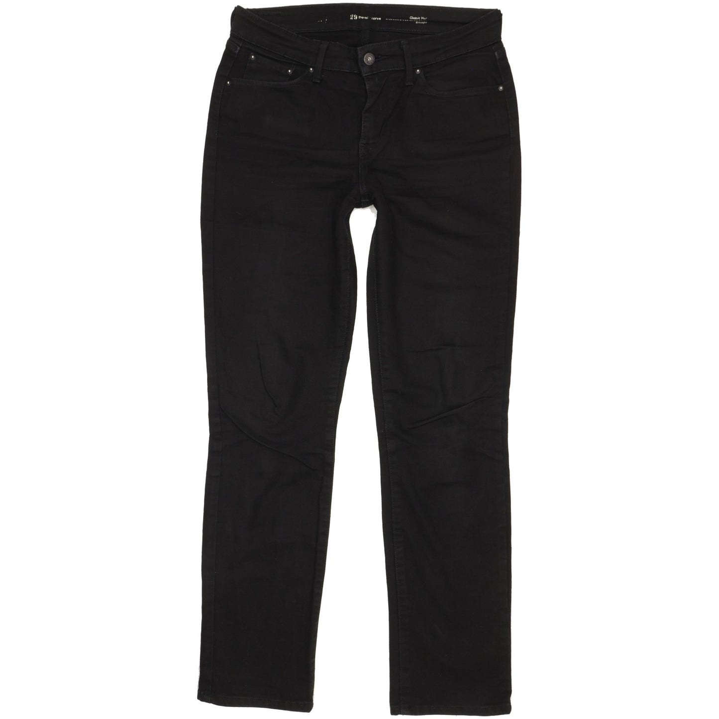 Levi's Demi Curve Women Black Straight Classic Stretch Jeans W29 L32