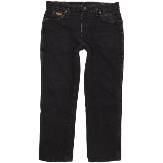 Wrangler Texas Men Black Straight Regular Jeans W36 L29