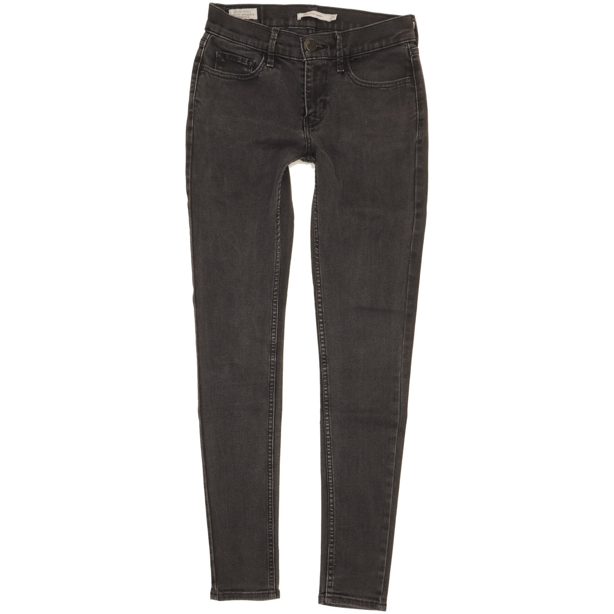 Levi's 710 Super Women Black Skinny Slim Stretch Jeans W27 L29