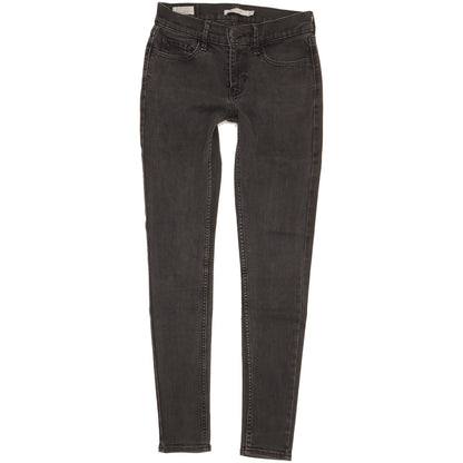 Levi's 710 Super Women Black Skinny Slim Stretch Jeans W27 L29