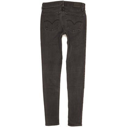 Levi's 710 Super Women Black Skinny Slim Stretch Jeans W27 L29