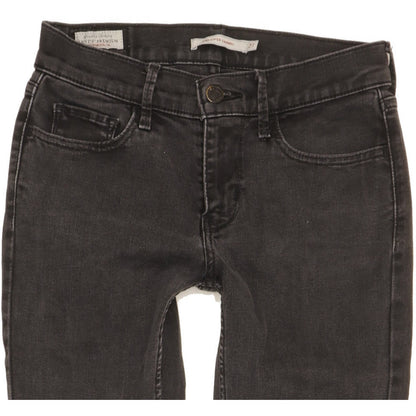 Levi's 710 Super Women Black Skinny Slim Stretch Jeans W27 L29