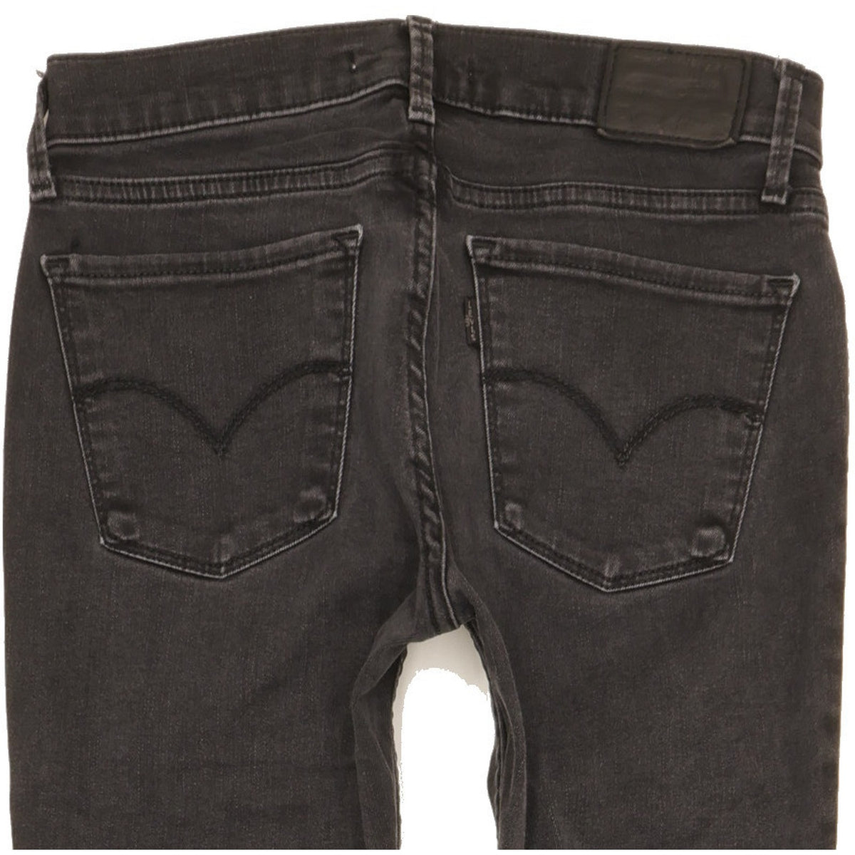 Levi's 710 Super Women Black Skinny Slim Stretch Jeans W27 L29