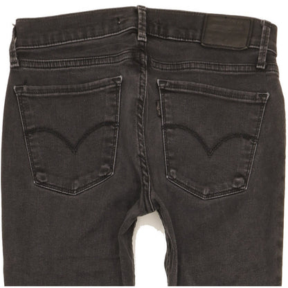 Levi's 710 Super Women Black Skinny Slim Stretch Jeans W27 L29