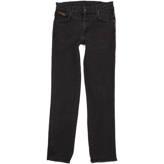 Wrangler Texas Men Black Straight Regular Stretch Jeans W32 L33
